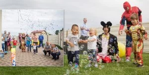 turn confetti party copii